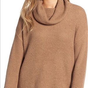 Chunky Thermal Cowl Neck Sweater